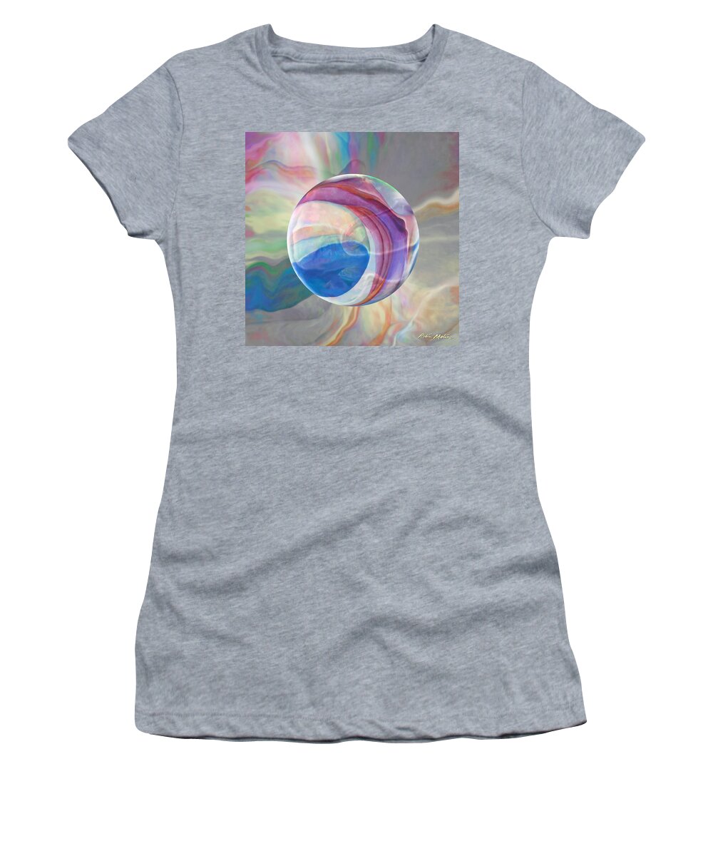 Ethereal Women's T-Shirt featuring the painting Ethereal World by Robin Moline