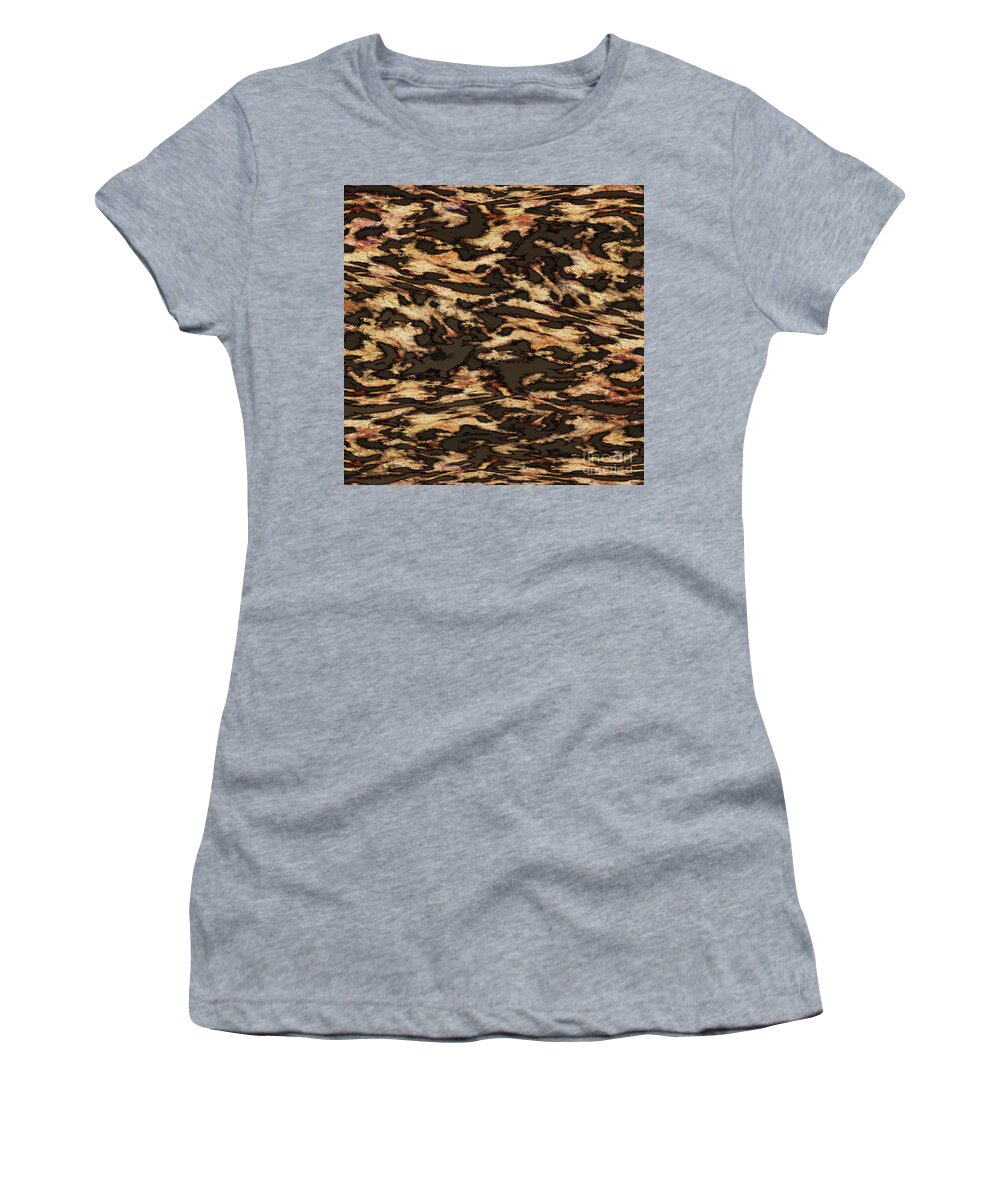 Abstract Women's T-Shirt featuring the digital art Evening bird flight by Keith Mills