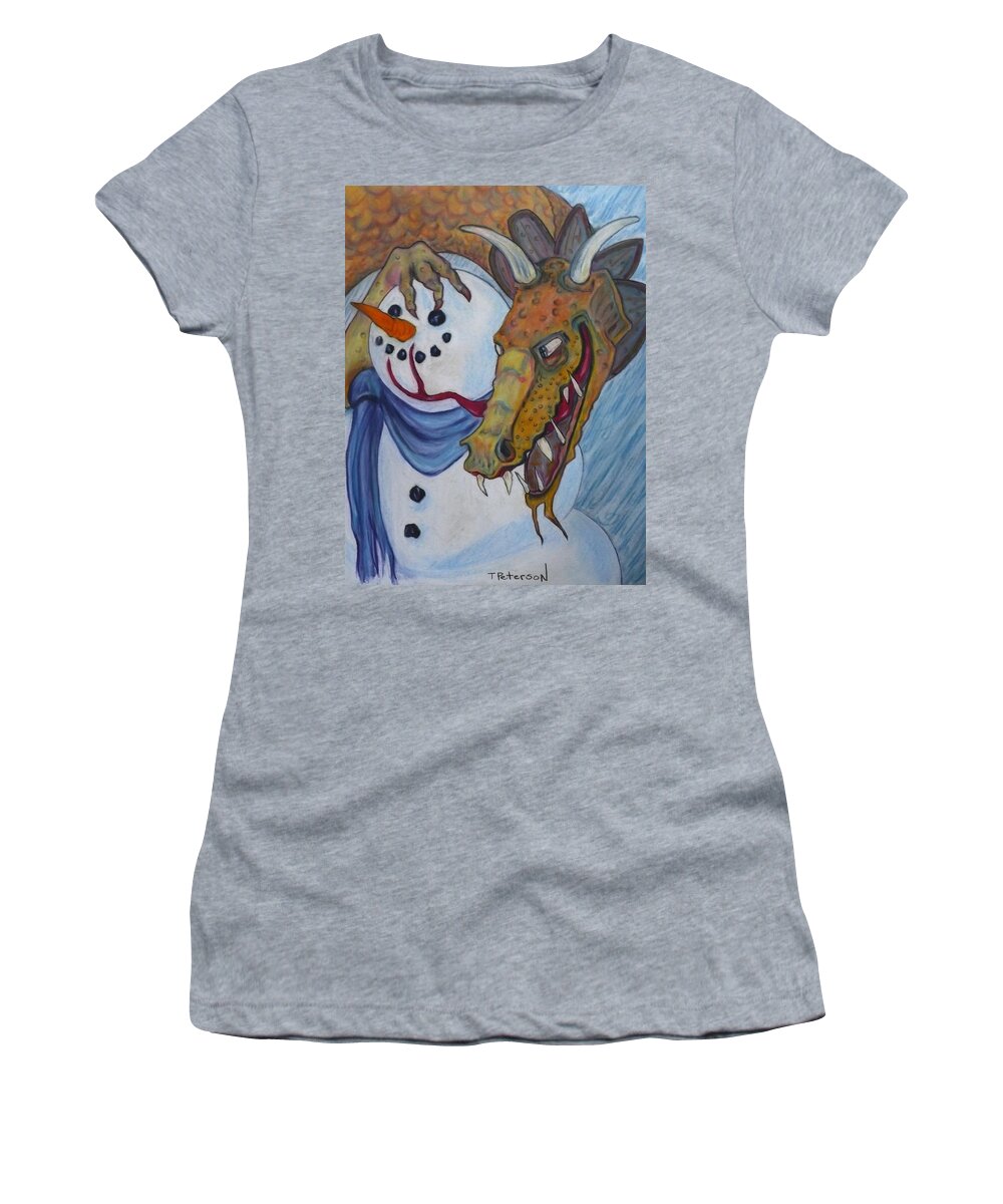 Dragon Women's T-Shirt featuring the painting Ever Have One Of Those Days by Todd Peterson