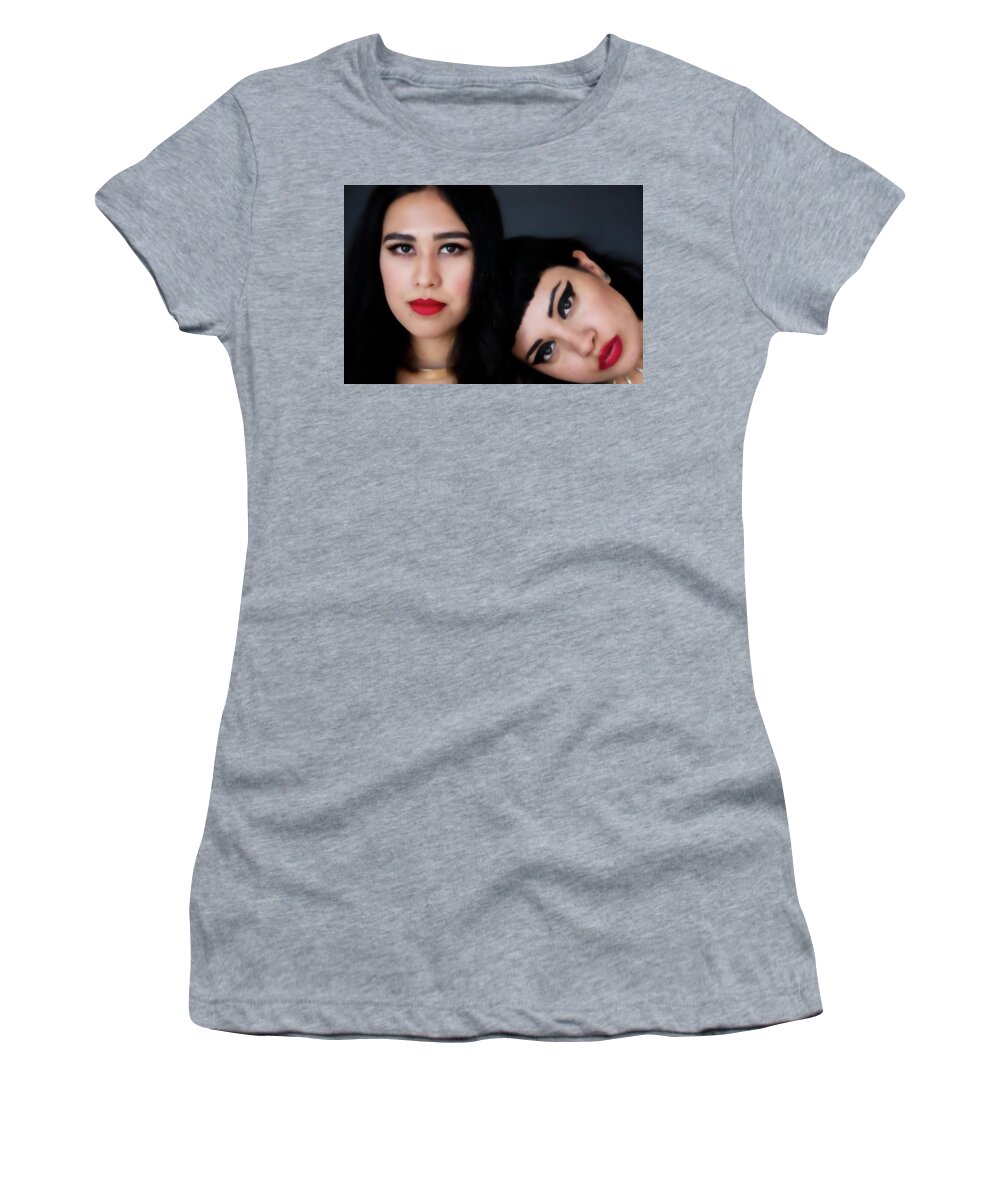 Lovers Women's T-Shirt featuring the photograph Evie and Karo by Hugh Smith