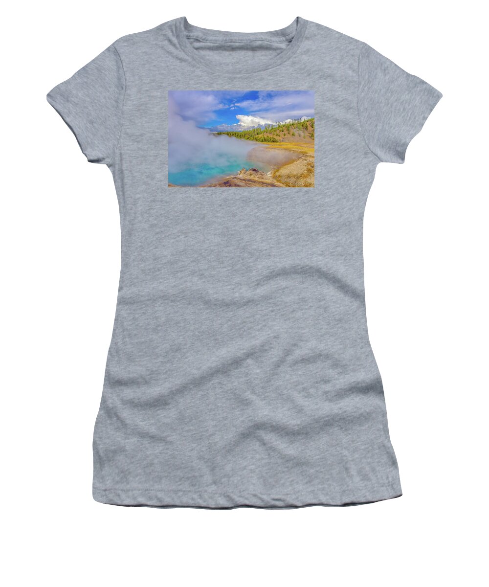 Adventure Women's T-Shirt featuring the photograph Excelsior Geyser Crater Yellowstone by Scott McGuire