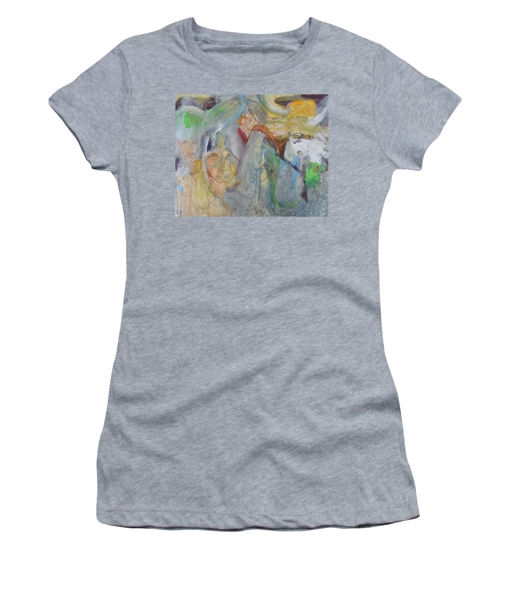 Expressive Women's T-Shirt featuring the painting Exploring the Unknown by Judith Redman