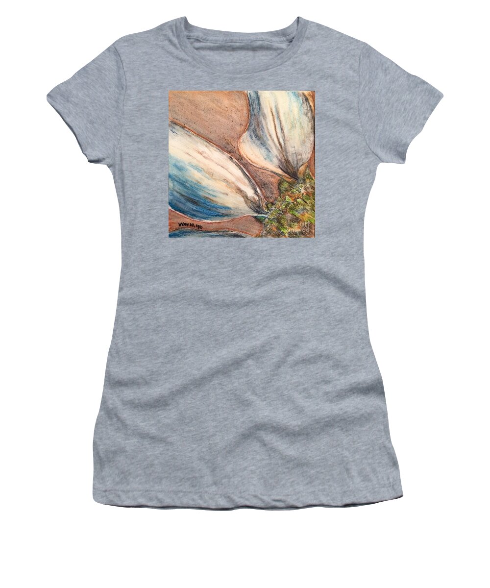 Macro Women's T-Shirt featuring the drawing Faded Glory by Vonda Lawson-Rosa