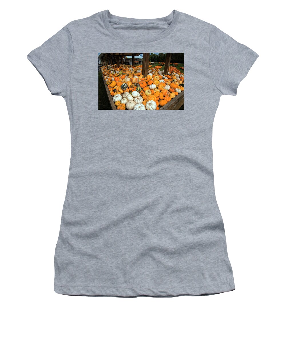 Pumpkin Women's T-Shirt featuring the photograph Fall Bounty by Jayne Gohr