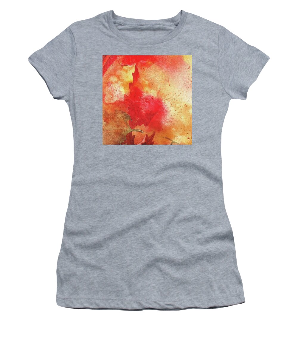 Fall Women's T-Shirt featuring the painting Fall Impressions Search For Light by Irina Sztukowski