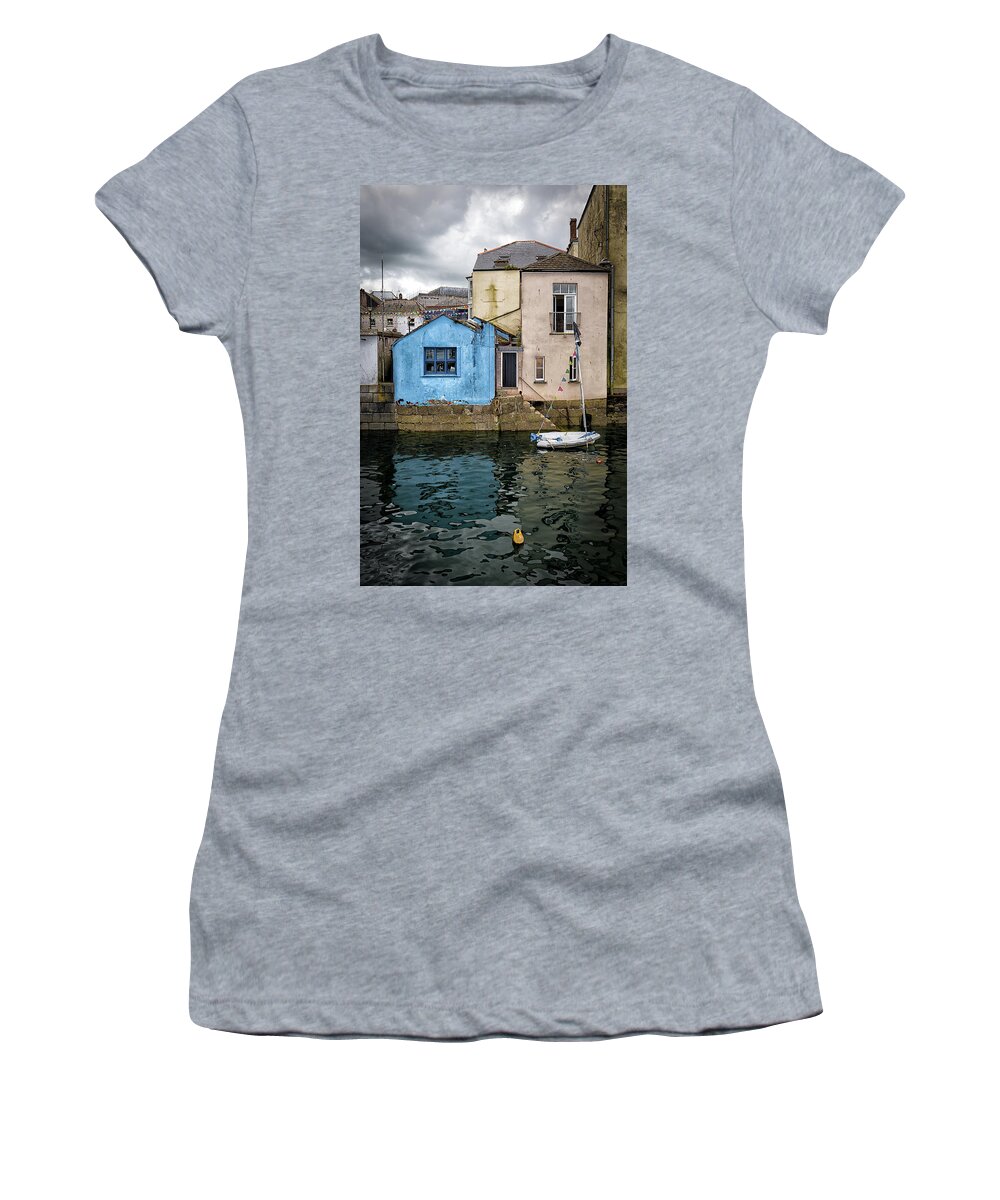 River Women's T-Shirt featuring the photograph Falmouth Blues by Nigel R Bell