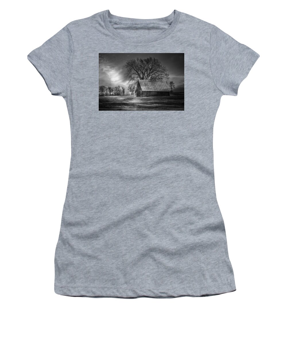 Farm Shed Women's T-Shirt featuring the photograph Farm Shed 2016-2 by Thomas Young