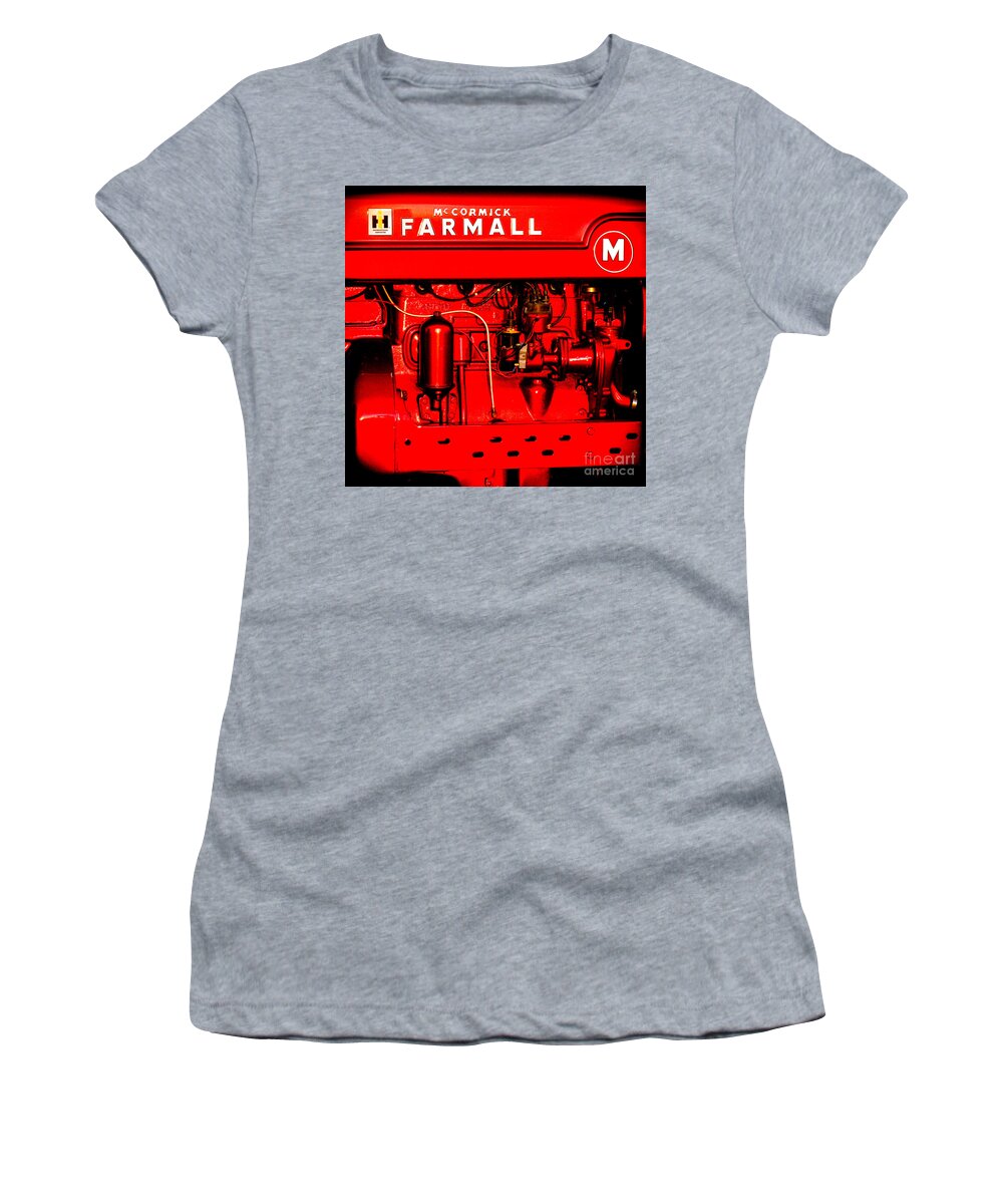 International Women's T-Shirt featuring the photograph Farmall Engine Detail by Olivier Le Queinec