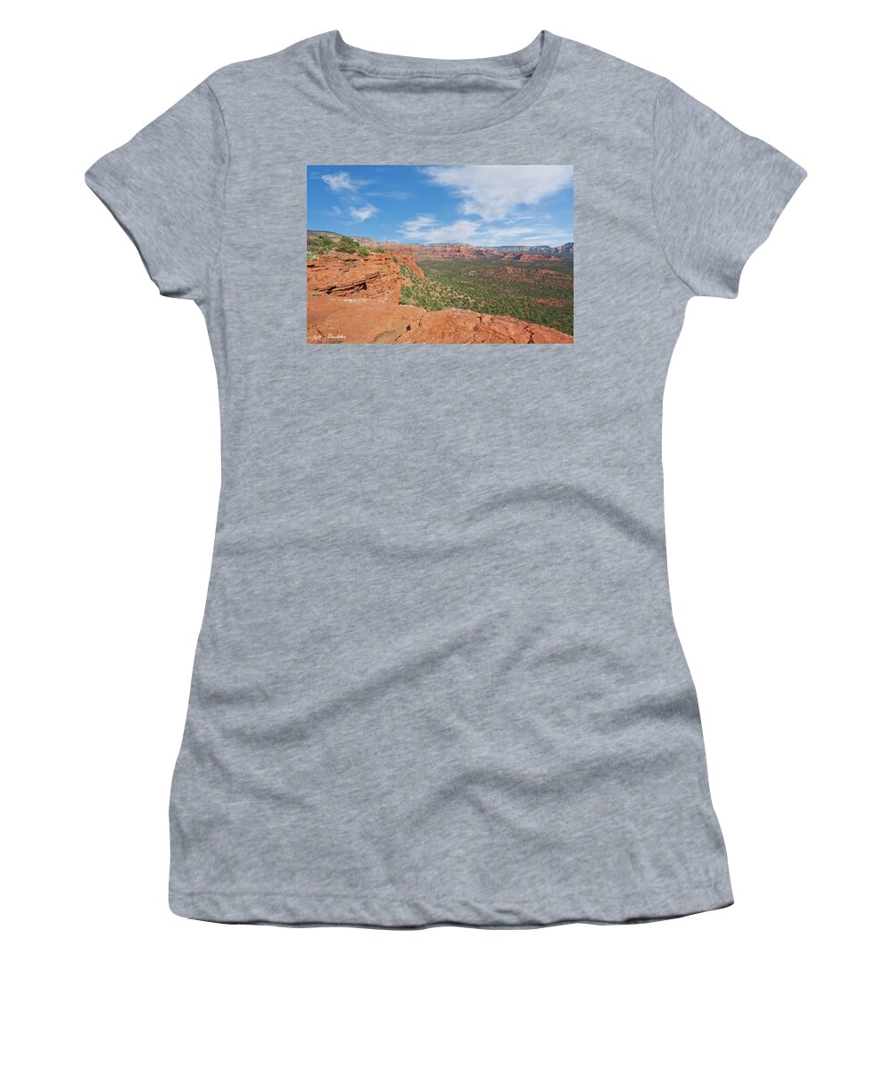 Arizona Women's T-Shirt featuring the photograph Fay Canyon from Doe Mountain by Jeff Goulden