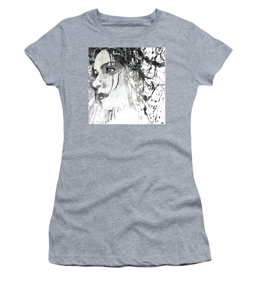 Federica Women's T-Shirt featuring the mixed media Federica by Tony Rubino