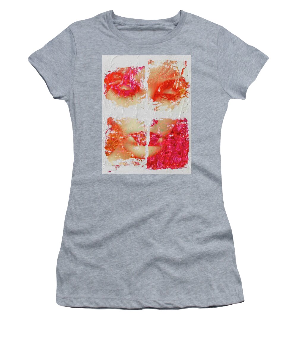 Woman Women's T-Shirt featuring the photograph Feeling splitted by Gabi Hampe