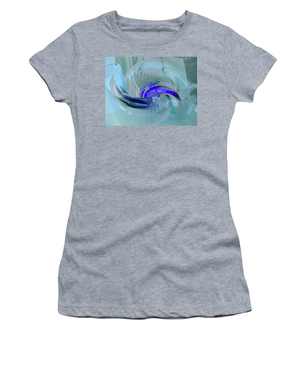 Glass Women's T-Shirt featuring the photograph Feeling Tiffany Blue by Donna Blackhall