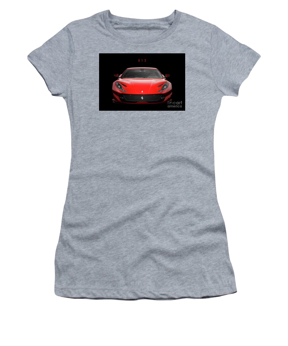 Ferrari Women's T-Shirt featuring the digital art Ferrari 812 by Airpower Art