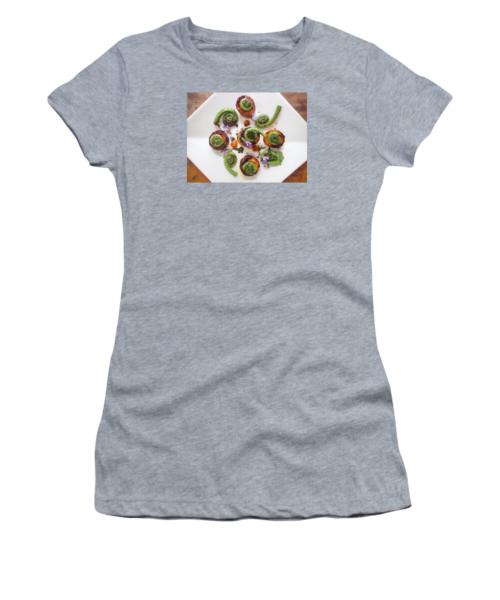 Food Women's T-Shirt featuring the photograph Fiddleheads by Robert Nickologianis