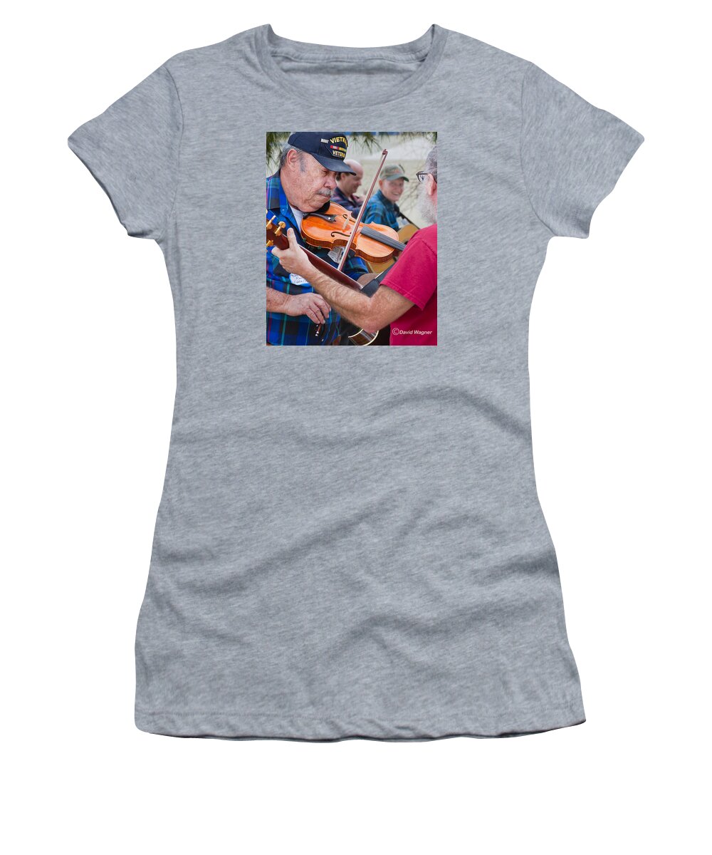 Fiddler Women's T-Shirt featuring the photograph Fiddlers Contest by David Wagner