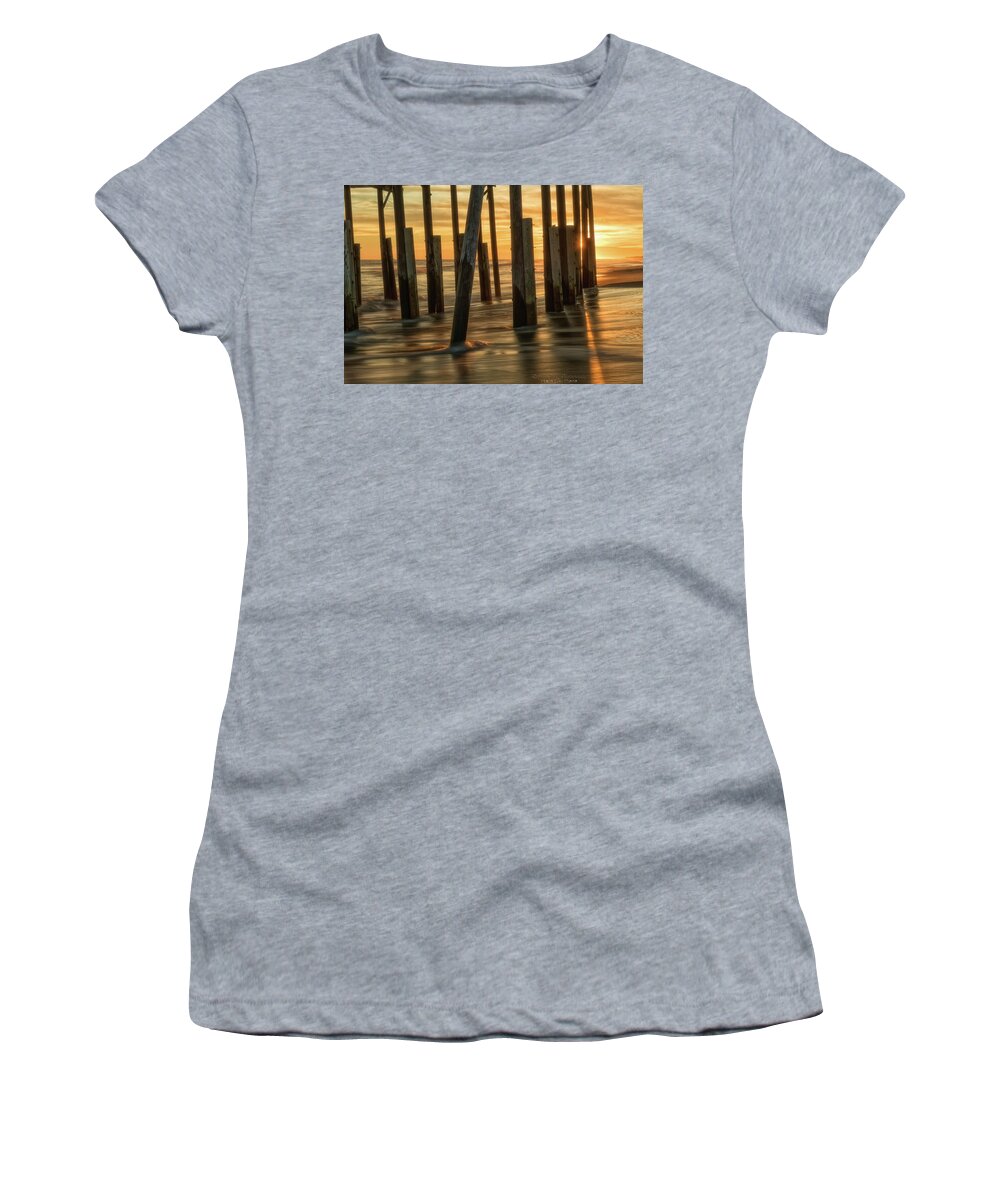 Sunset Women's T-Shirt featuring the photograph Fiery Kiss by Russell Pugh