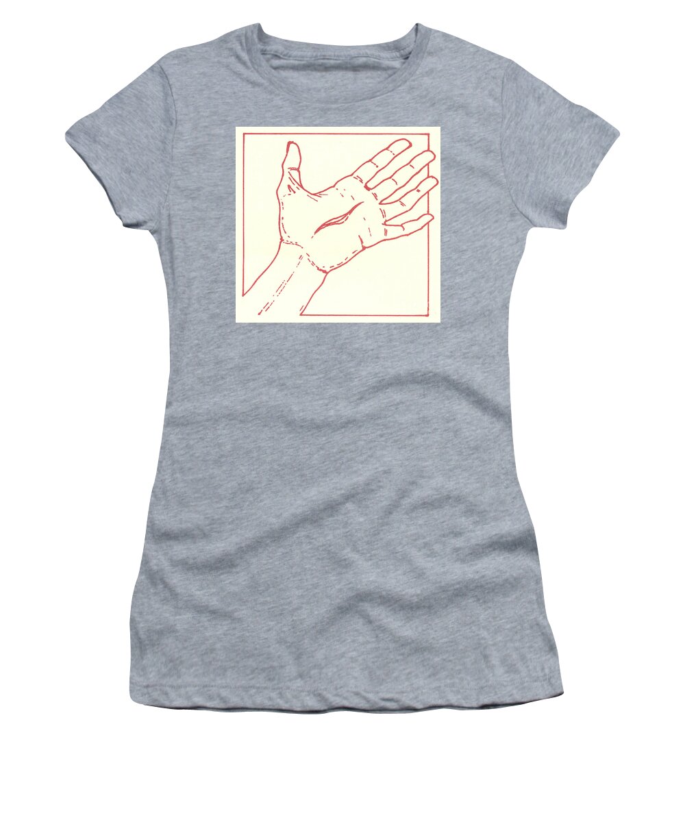  Women's T-Shirt featuring the drawing FIFTEENTH STATION- Jesus rises from the dead by William Hart McNichols