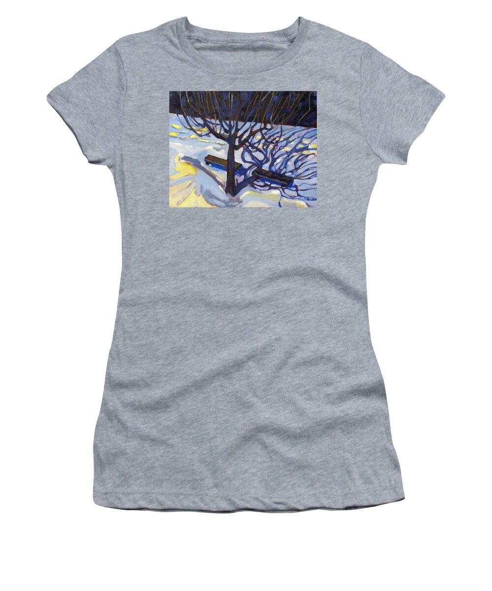 936 Women's T-Shirt featuring the painting Fifth Floor Shadows Two by Phil Chadwick
