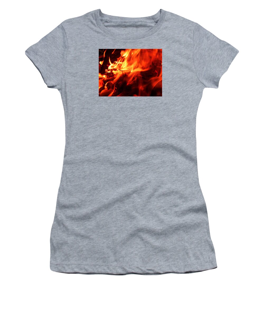 Fire Women's T-Shirt featuring the photograph Fire Burn by Michael Blaine