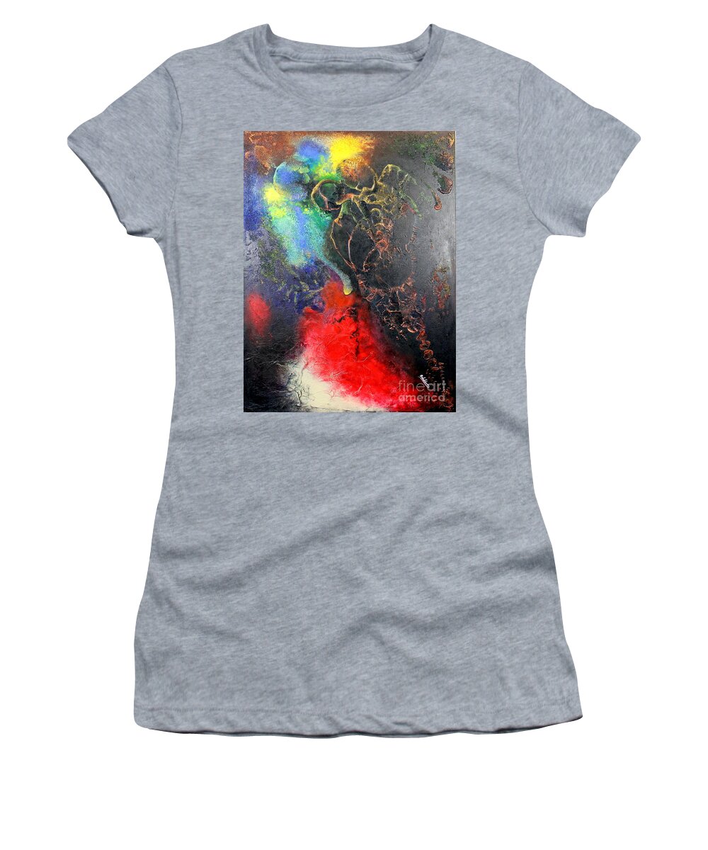 Valentine Women's T-Shirt featuring the painting Fire of Passion by Farzali Babekhan