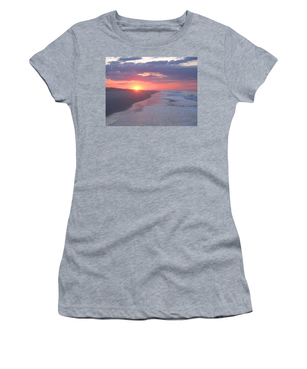 Sunrise Women's T-Shirt featuring the photograph First Daylight by Newwwman