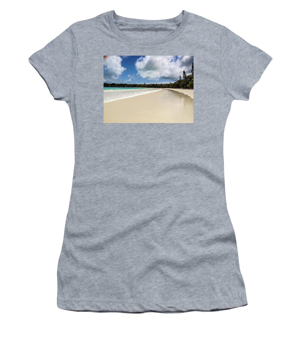 Water Women's T-Shirt featuring the photograph First footprints by Dorothy Darden