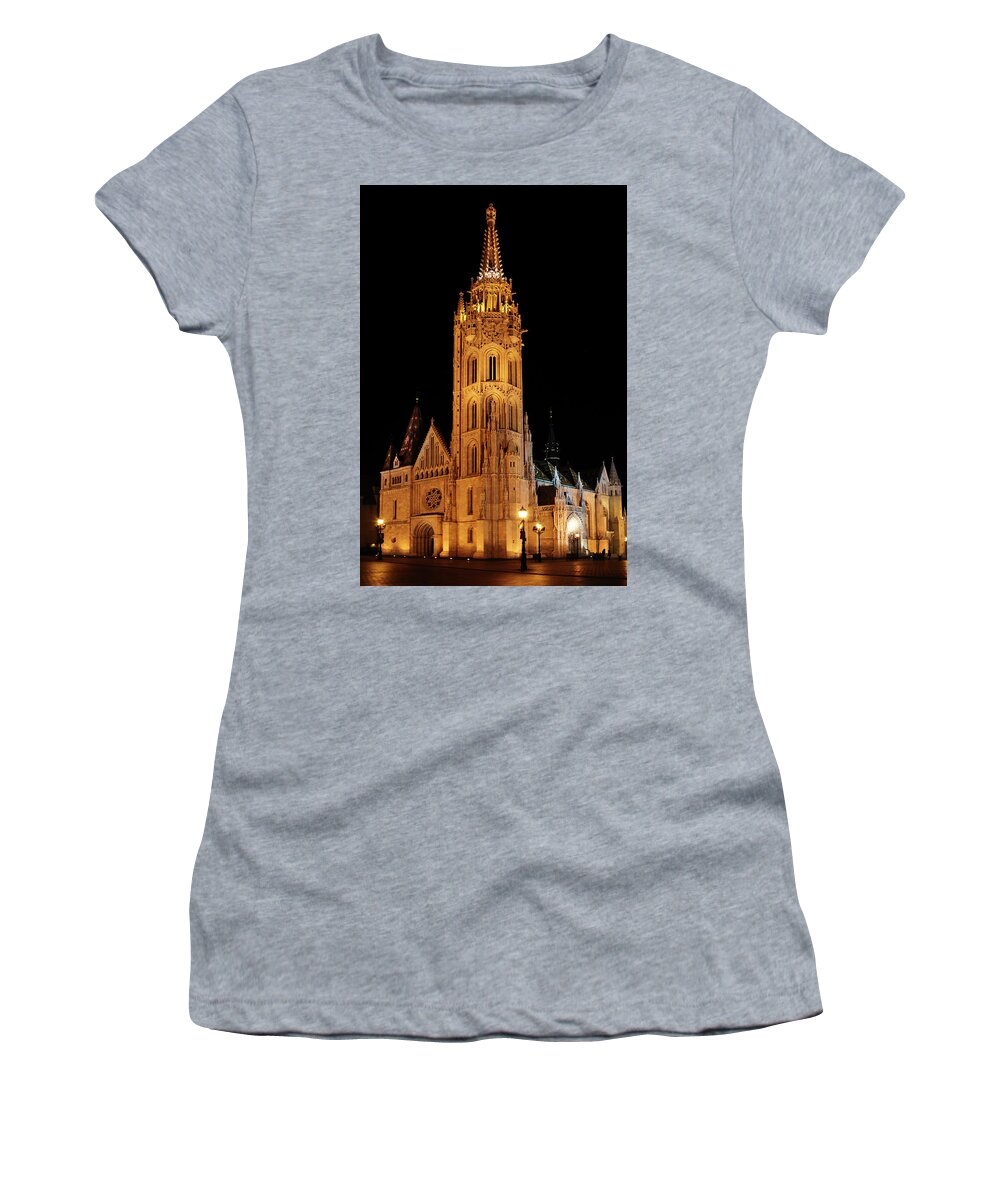 Architecture Women's T-Shirt featuring the digital art Fishermans Bastion - Budapest by Pat Speirs