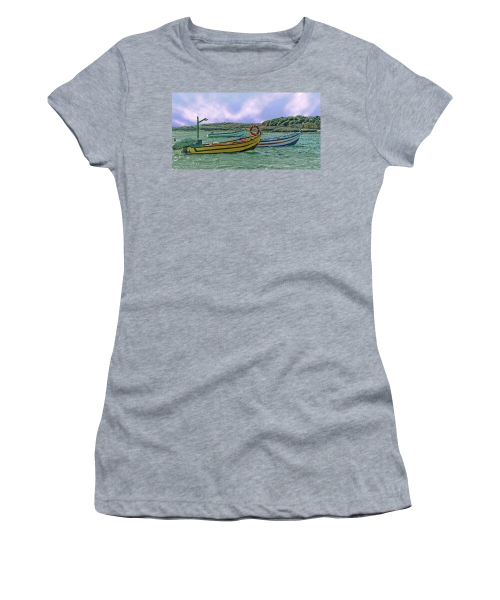 Boat Women's T-Shirt featuring the photograph Fishermen's Wharf by Uri Baruch