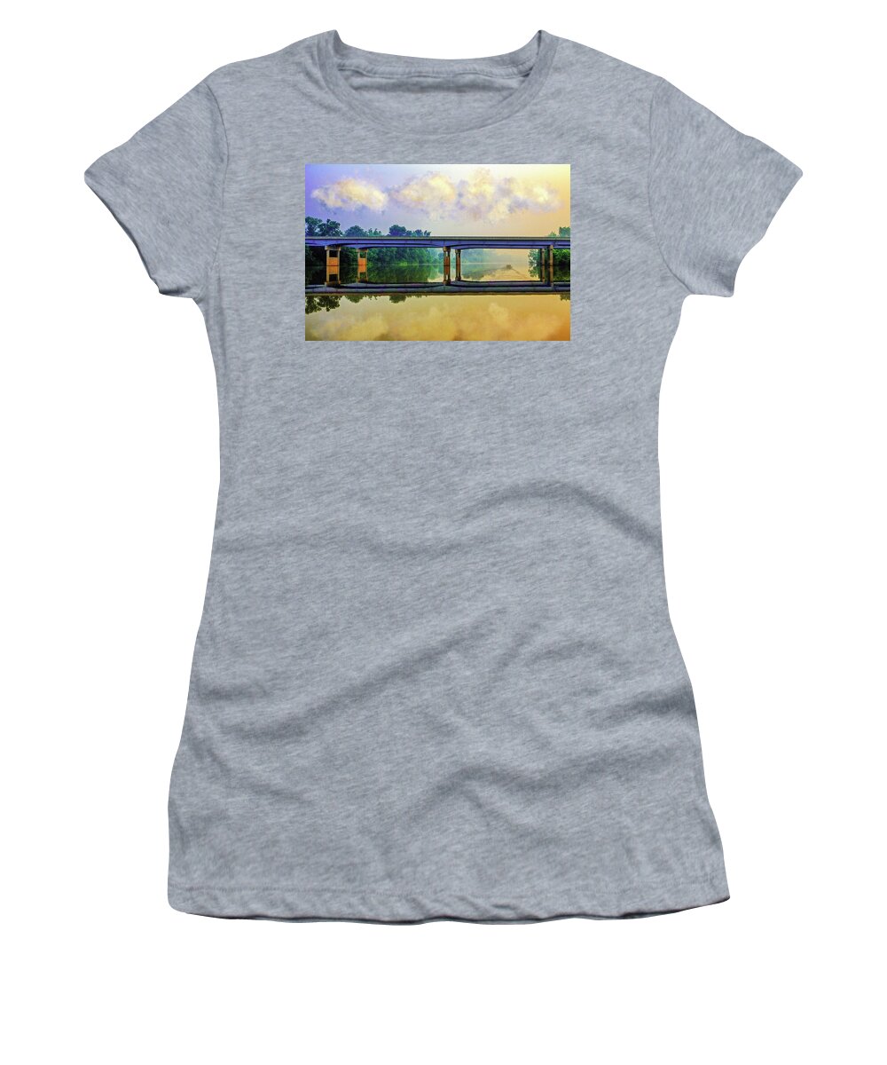  Women's T-Shirt featuring the digital art Fishin' For Angels by Robert FERD Frank