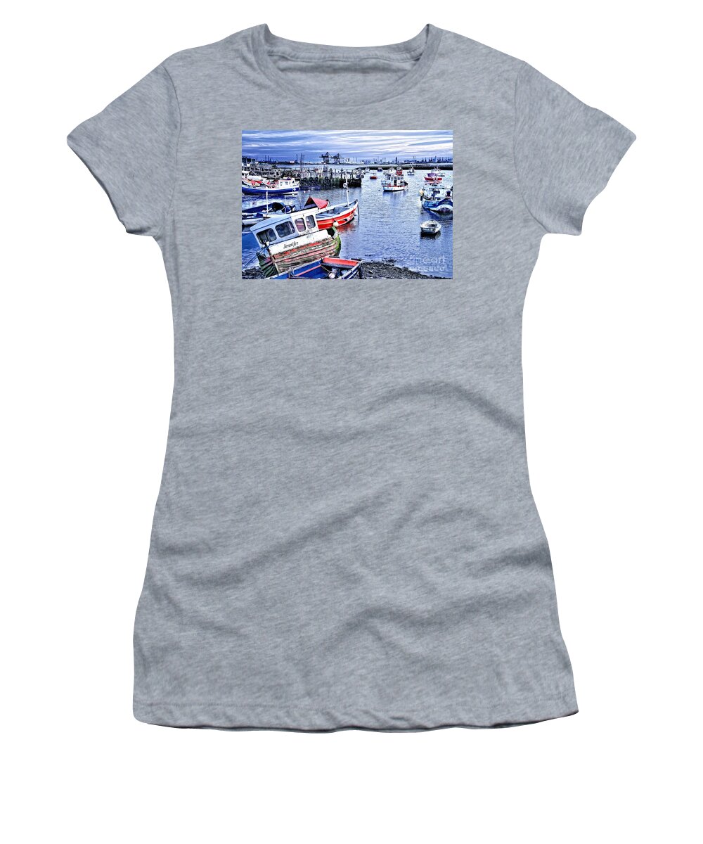 Fishing Boats Women's T-Shirt featuring the photograph Fishing Boats At 'paddy's Hole' by Martyn Arnold
