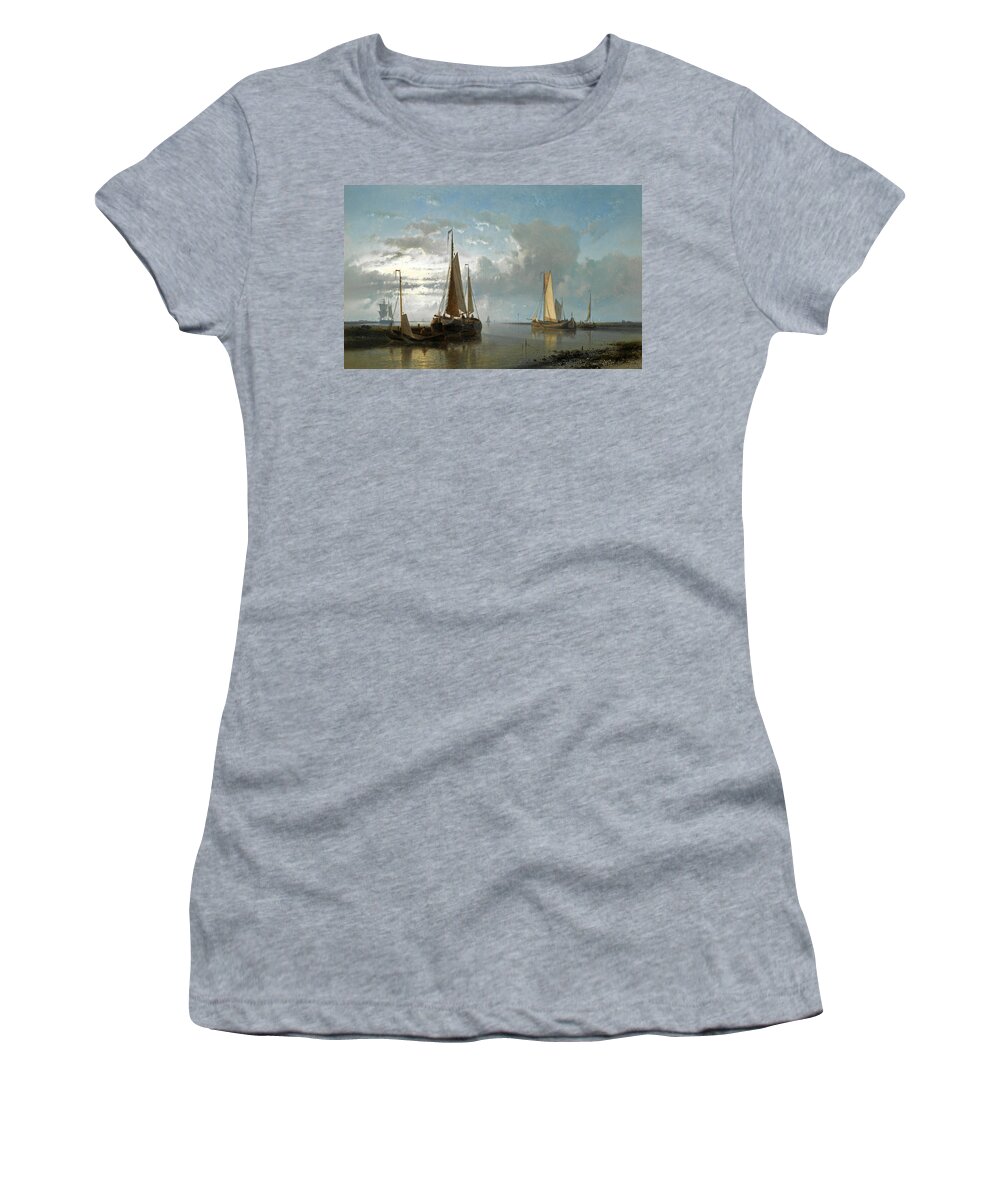 Fishing Vessels in an Estuary Women's T-Shirt by Abraham Hulk - Augusta  Stylianou - Website