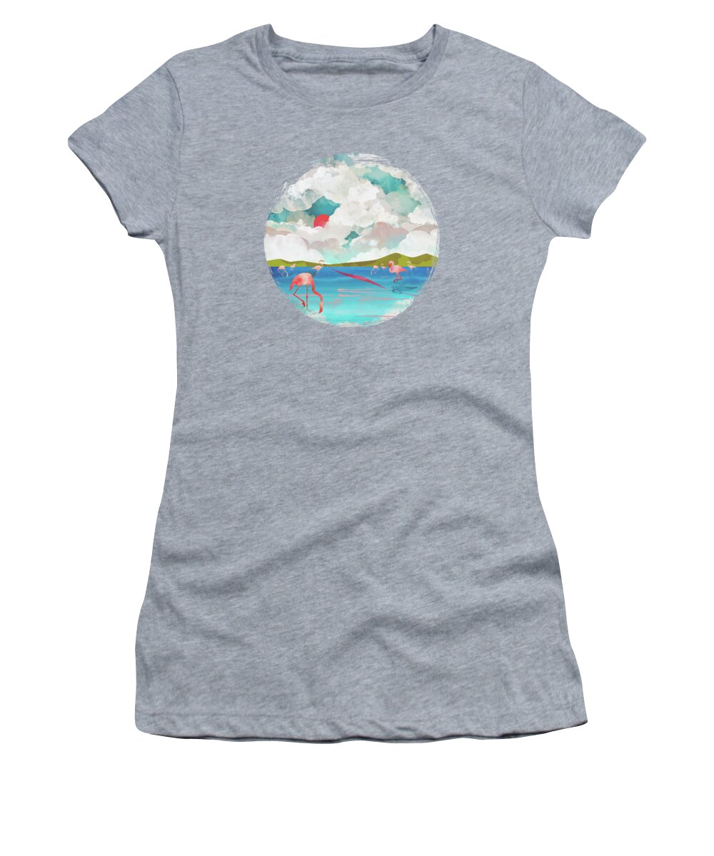  Flamingo Women's T-Shirt featuring the digital art Flamingo Dream by Spacefrog Designs