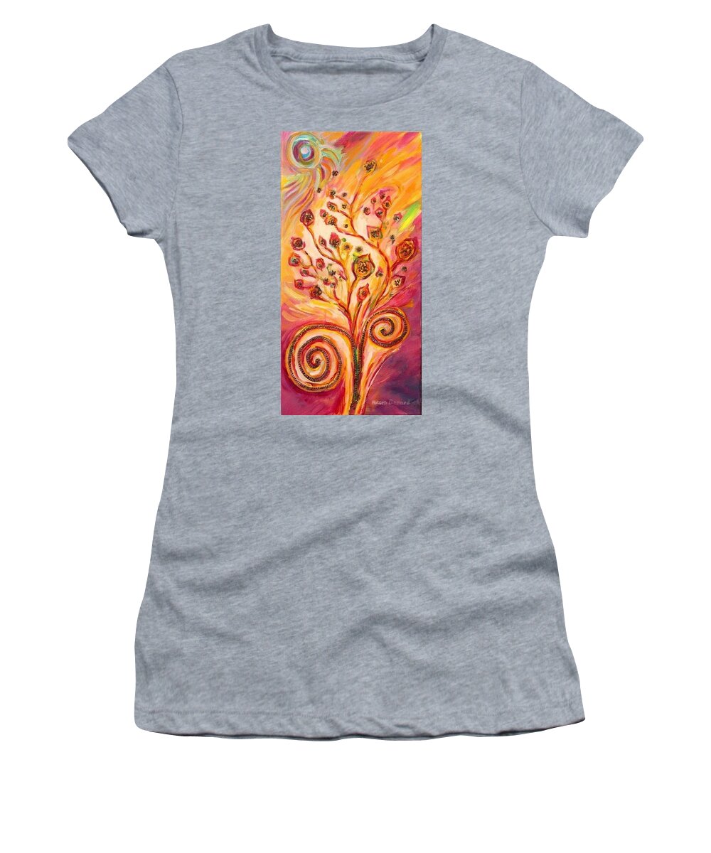 Agricultural Women's T-Shirt featuring the painting Flax Maturing by Naomi Gerrard