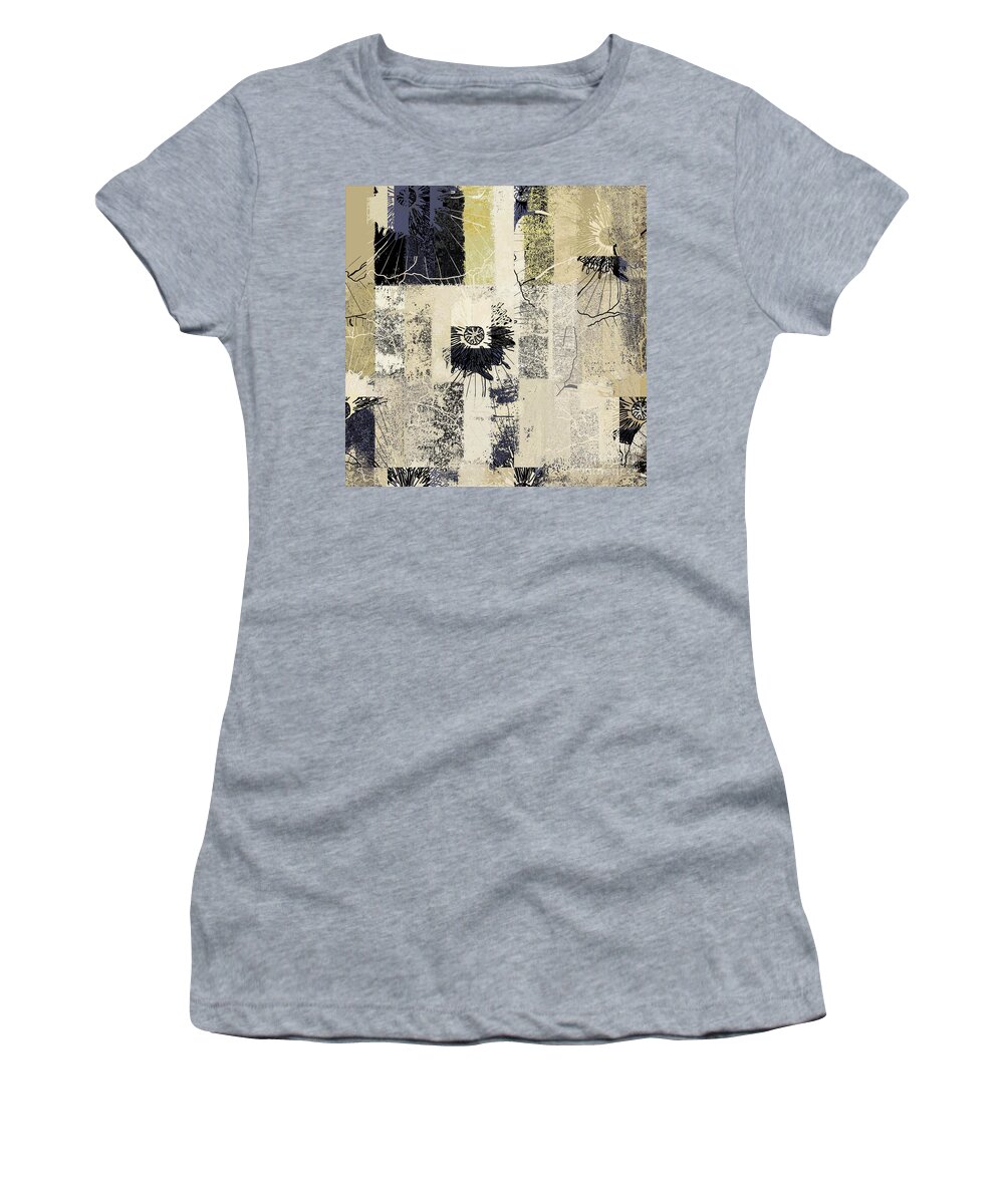Floral Women's T-Shirt featuring the digital art Fleurelle - 152w3b by Variance Collections