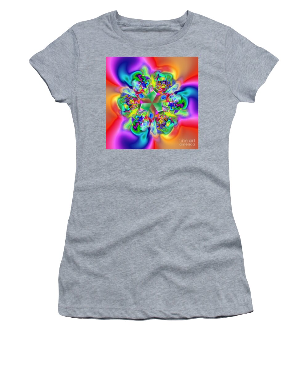 Abstract Women's T-Shirt featuring the digital art Flexibility 17C by Rolf Bertram