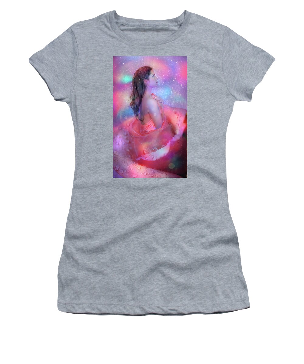 Fairy Women's T-Shirt featuring the photograph Flower Fairy by Lilia S