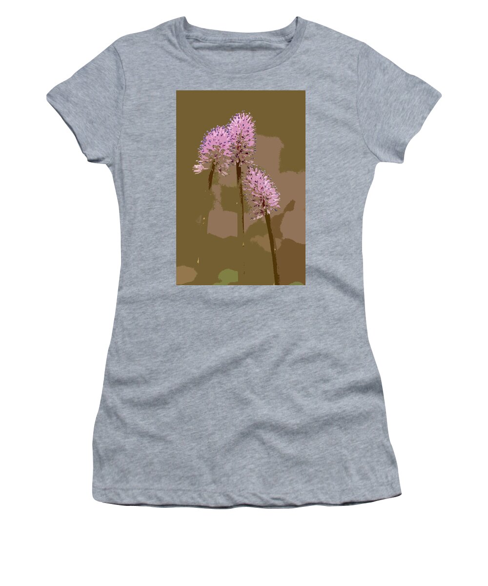 Impressionism Women's T-Shirt featuring the photograph Flower Spike Triad 6849 by Ginger Stein