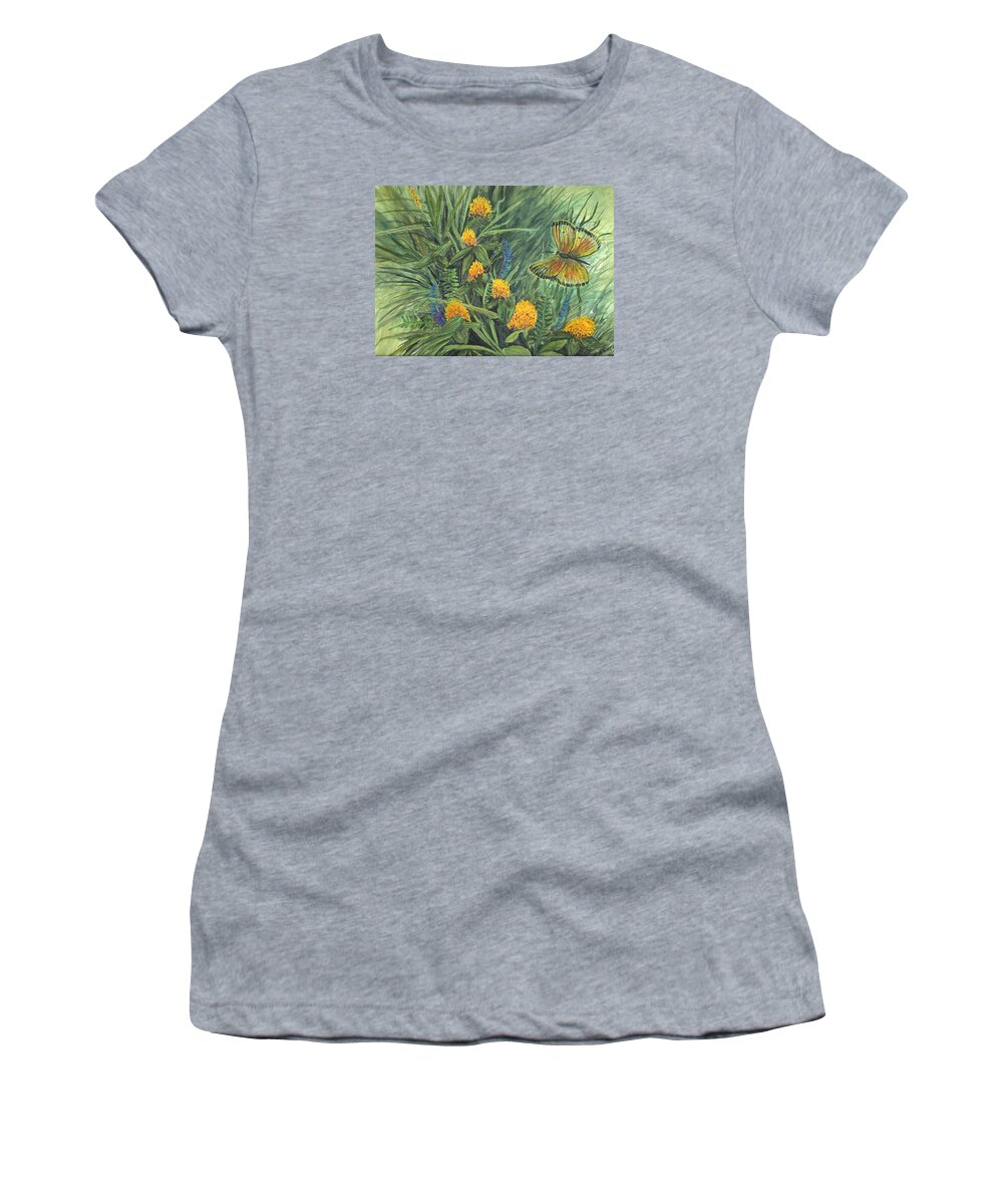 Grass Women's T-Shirt featuring the painting Flower study eleven by Darren Cannell
