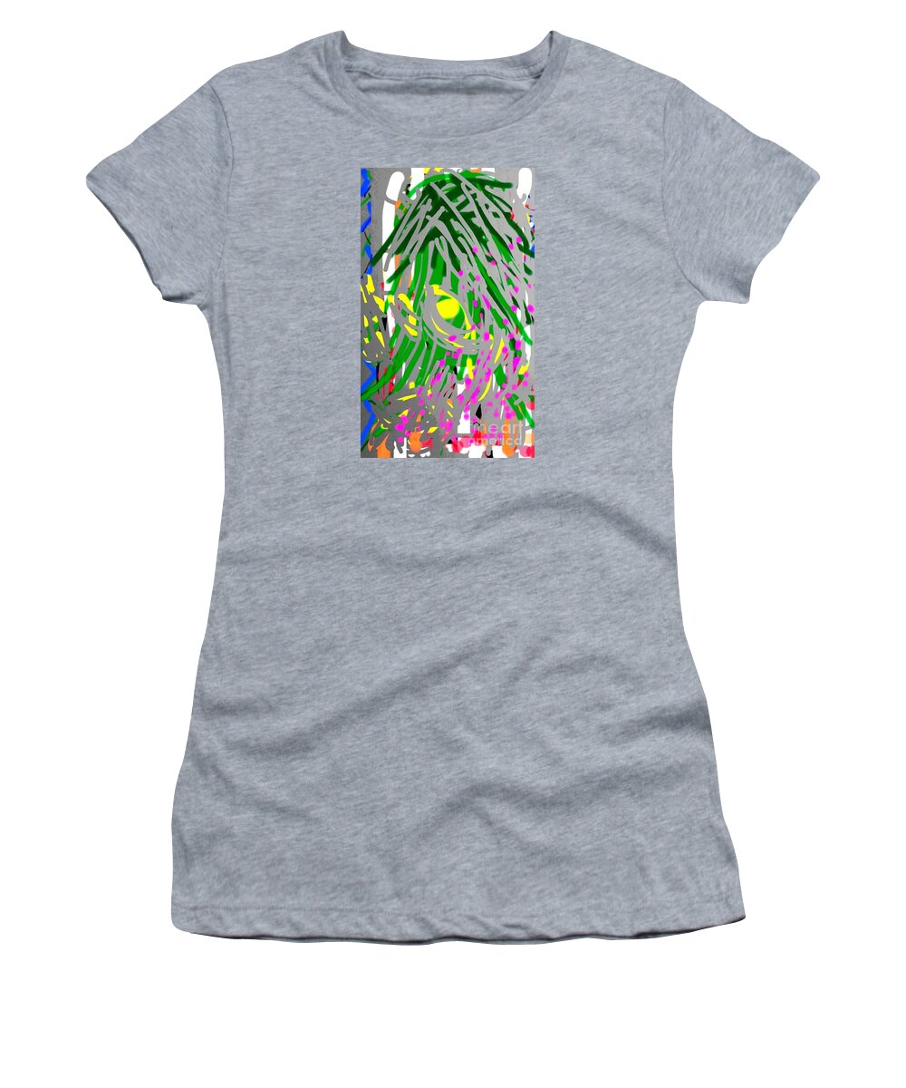 Abstract Women's T-Shirt featuring the painting Flowering orchids by Subrata Bose