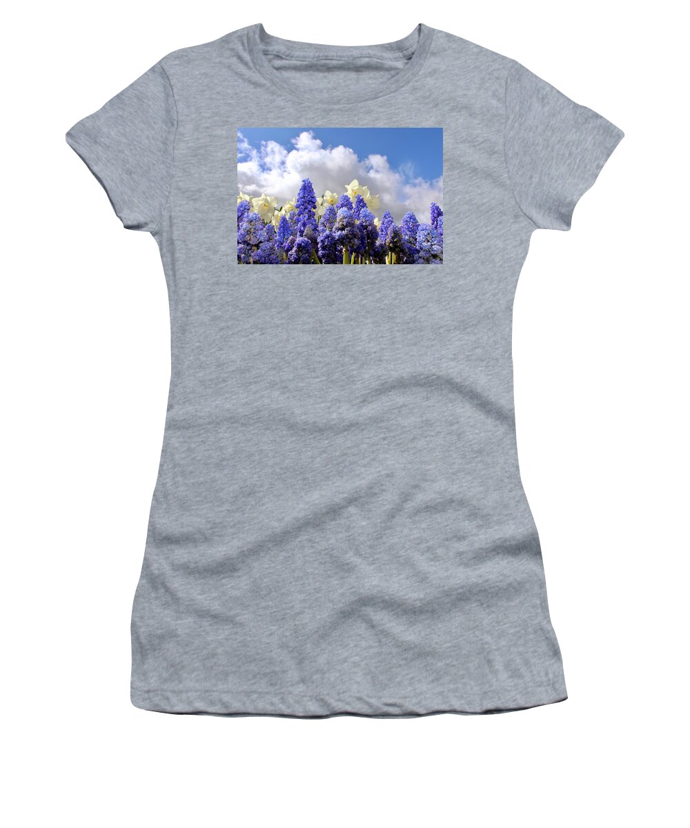 Flowers Women's T-Shirt featuring the photograph Flowers and Sky by Brian Eberly