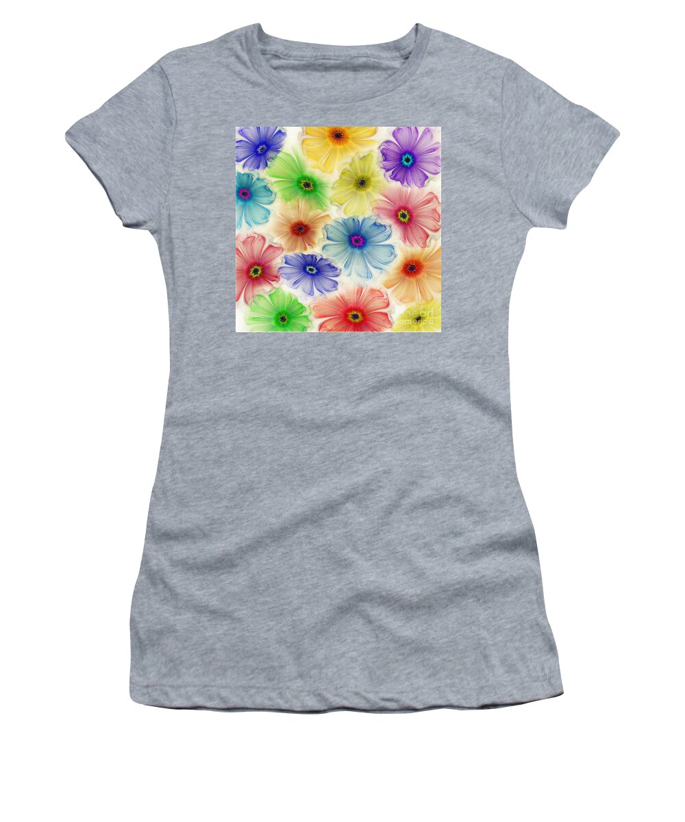 Abstract Women's T-Shirt featuring the digital art Flowers for Eternity by Klara Acel