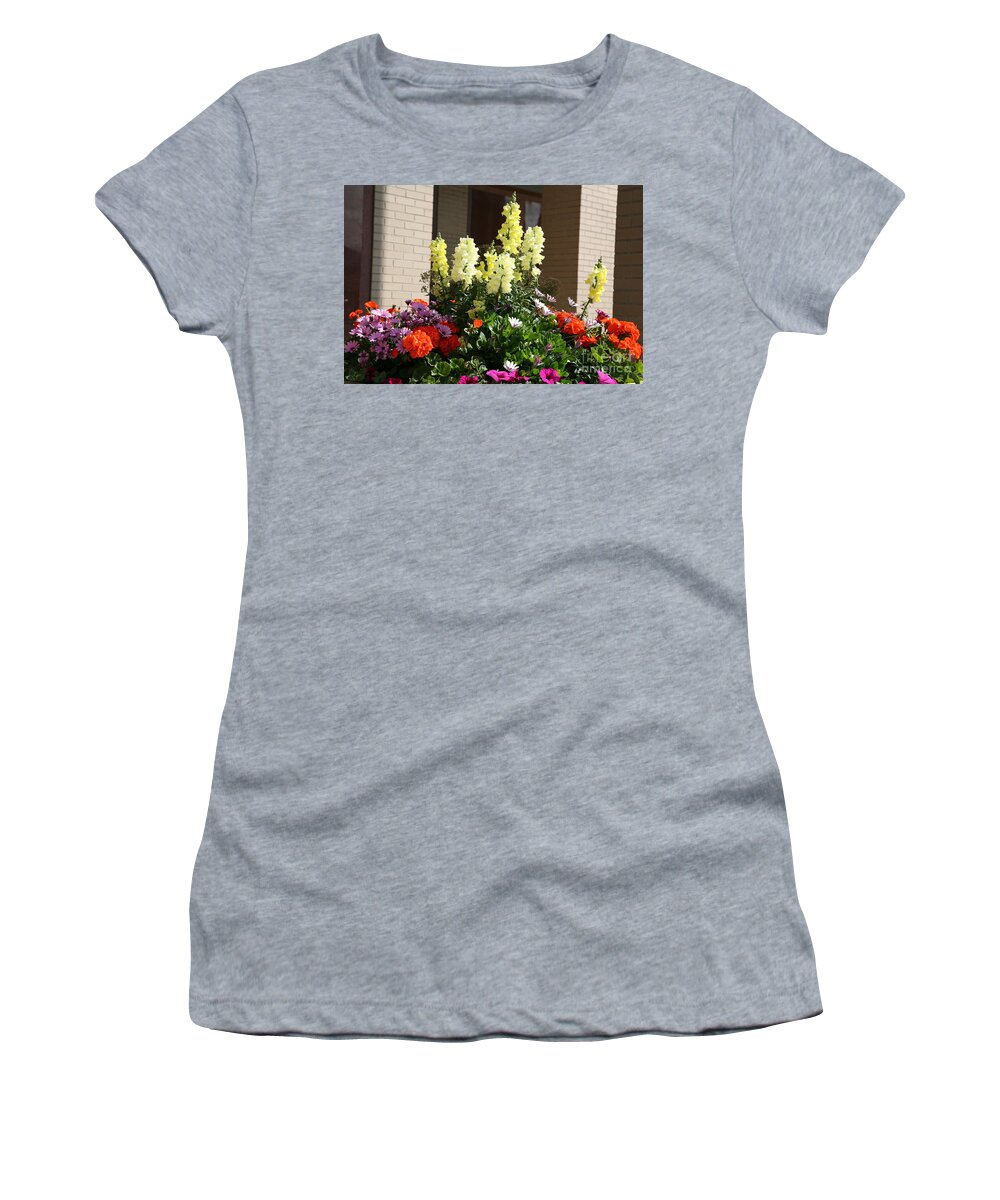 Flowers Women's T-Shirt featuring the photograph Flowers outdoors Assorted by Chuck Kuhn