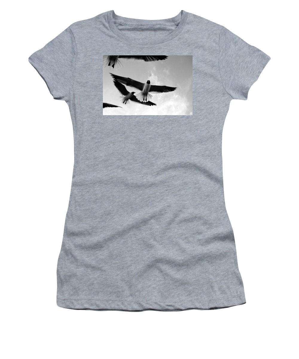 Bird Women's T-Shirt featuring the photograph Flying High by Marilyn Hunt