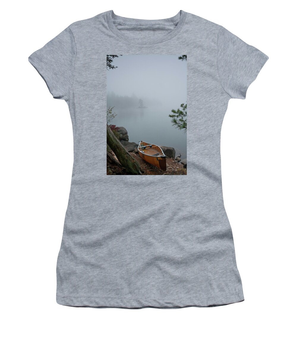 Boundary Waters Women's T-Shirt featuring the photograph Fogged In by Paul Schultz