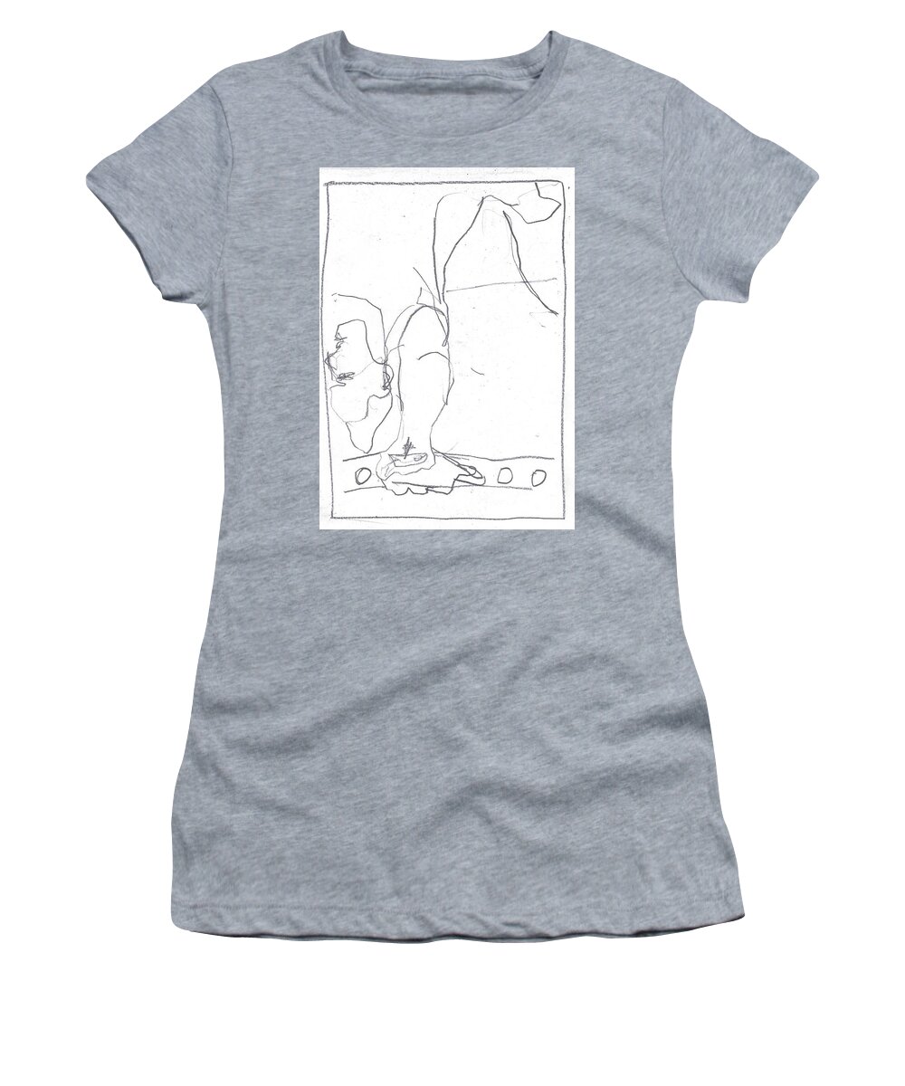 Sketch Women's T-Shirt featuring the drawing For b story 4 7 by Edgeworth Johnstone