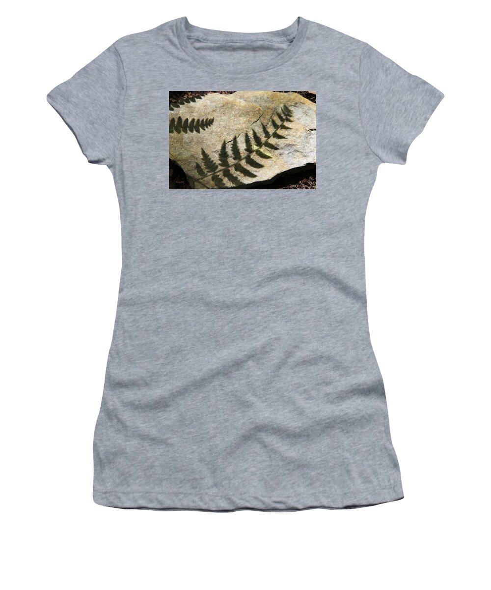 Fern Women's T-Shirt featuring the photograph Forest Fern Shadows by Christina Rollo