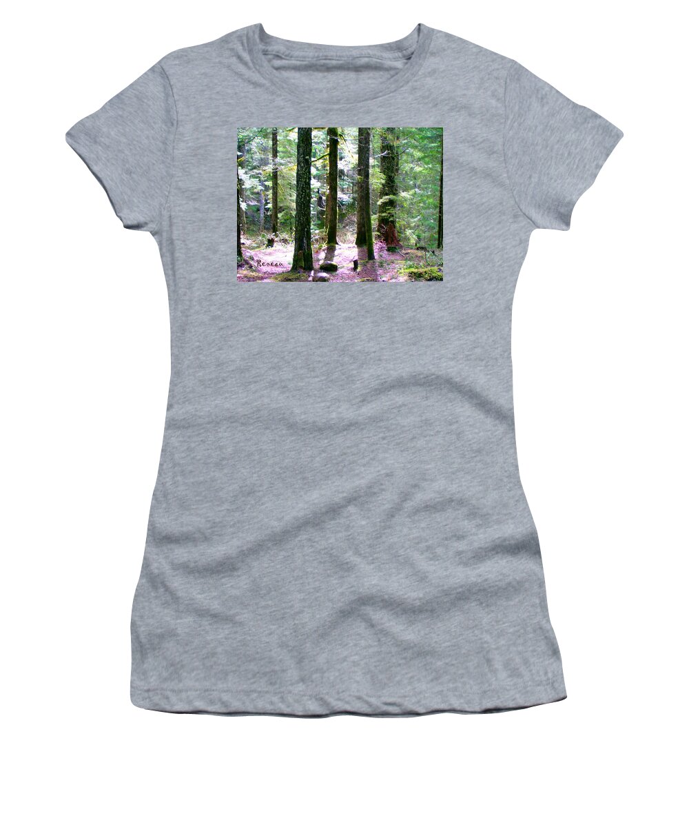 Trees Women's T-Shirt featuring the photograph Forest Giants by A L Sadie Reneau