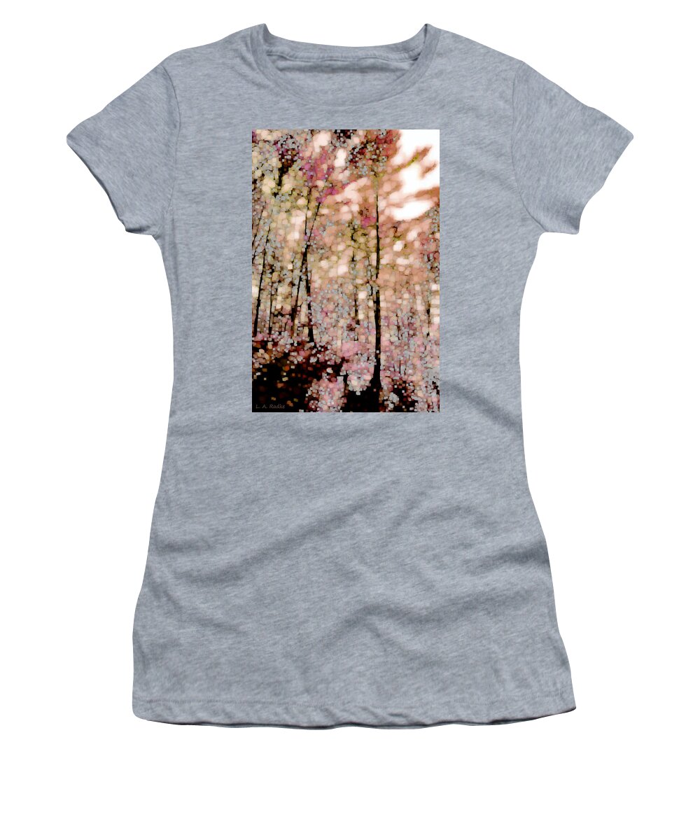 Landscape Women's T-Shirt featuring the photograph Forest in Autumn by Lauren Radke
