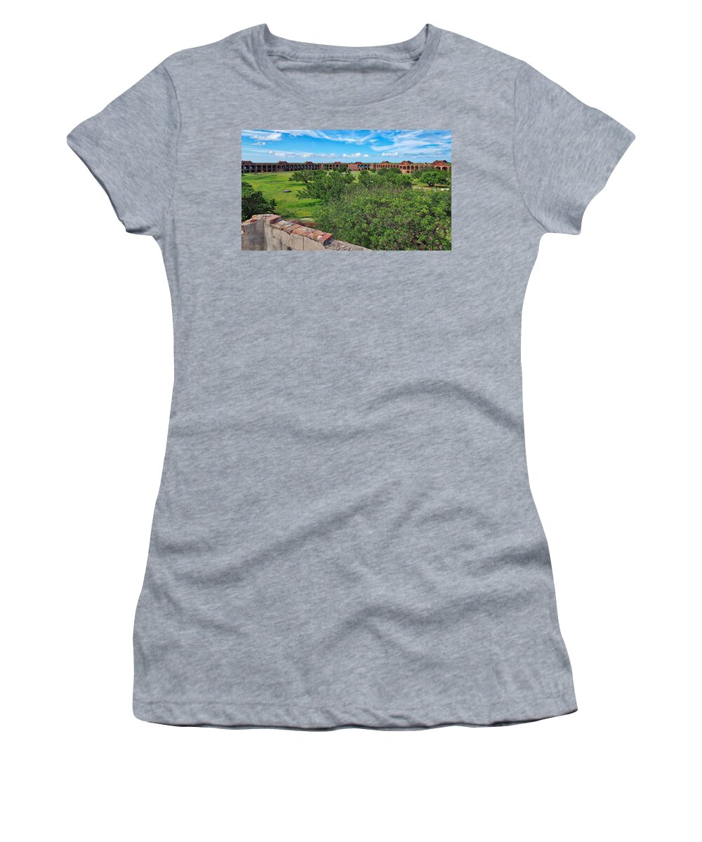 Fort Jefferson Women's T-Shirt featuring the photograph Fort Jefferson by Farol Tomson