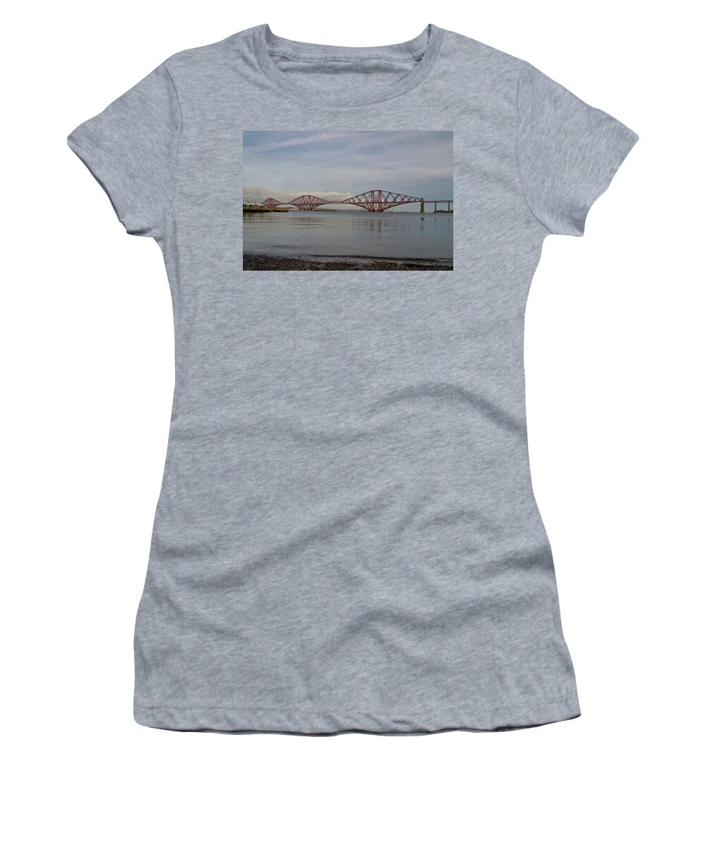 Forth Bridge Women's T-Shirt featuring the photograph Forth Rail Bridge by Elena Perelman